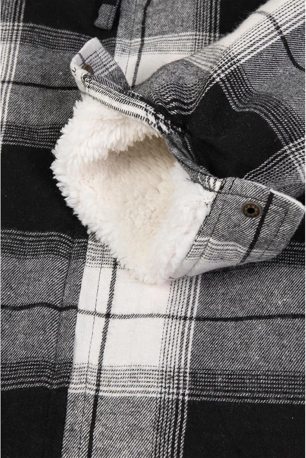 ZENTHACE Kids Toddler Boys Girls Warm Sherpa Lined Plaid Flannel Shirt Jacket,Full-Zip Hooded Sweatshirt